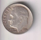 1956-P ROOSEVELT DIME 10¢ PHILADELPHIA 90% SILVER COIN UNITED STATES OF AMERICA