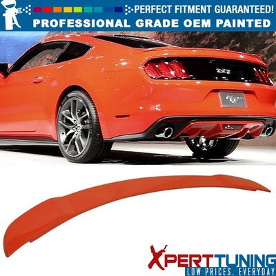 Fits 15-23 Ford Mustang GT Style Trunk Spoiler Painted Competition Orange #CY