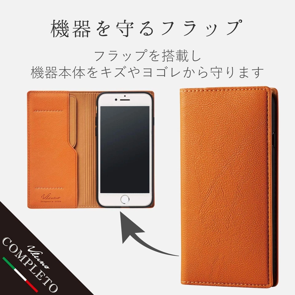 iPhone 8 Case Compatible with iPhone 7 Notebook Type Leather Coronet Italian Lea - Image 3 of 4