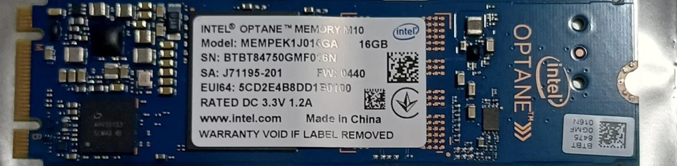 Intel Octane M10 M.2 2280 NVMe SSD 16gb (BRAND NEW) - Image 2 of 2