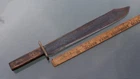 Large Heavy Hand Made Knife 15 5/8" Bowie Type Blade Confederate Reenactor