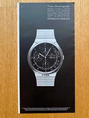 IWC Porsche Design Titan Chronograph PD 1988 Vintage Watch Ad Werbung Reklame