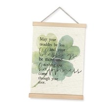 St Patrick's Day Wall Art Decor Poster, 4 Four Leaf Clover Canvas Wall Art,