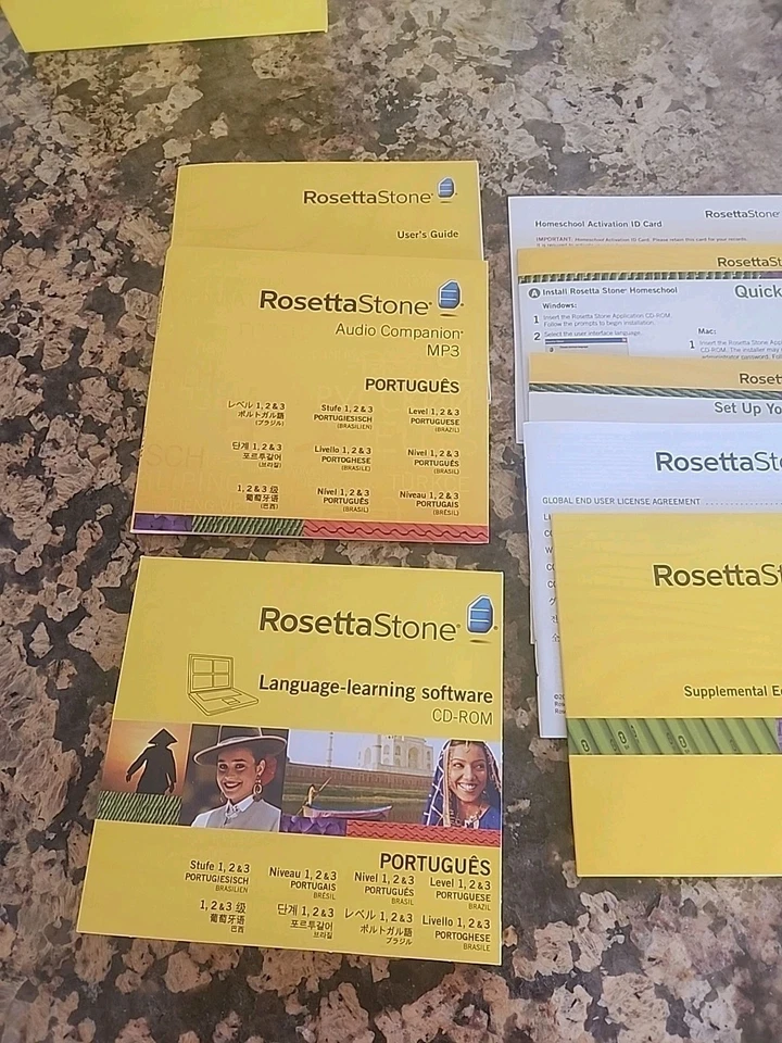Rosetta Stone Level 1, 2 & 3 PORTUGUESE BRAZIL Homeschool 2009 - Image 2 of 4