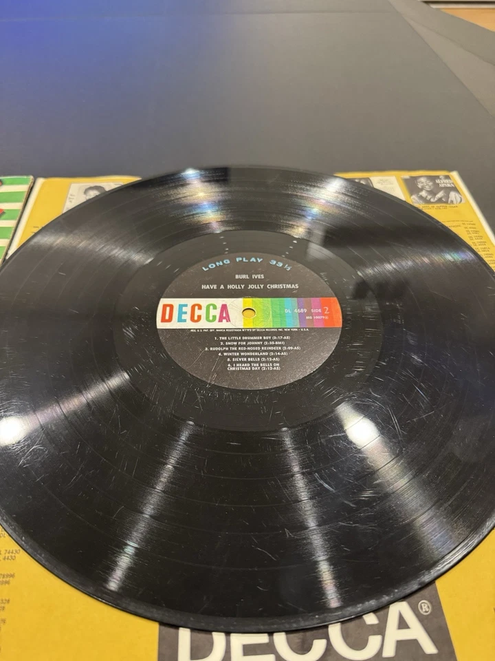 Burl Ives Have A Holly Jolly Christmas LP Vinyl MCA 15002 Stereo Half In Shrink - Image 4 of 4