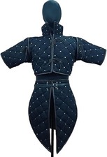 Padded Medieval Gambeson with Skirt for Women Renaissance LARP Armor Dress