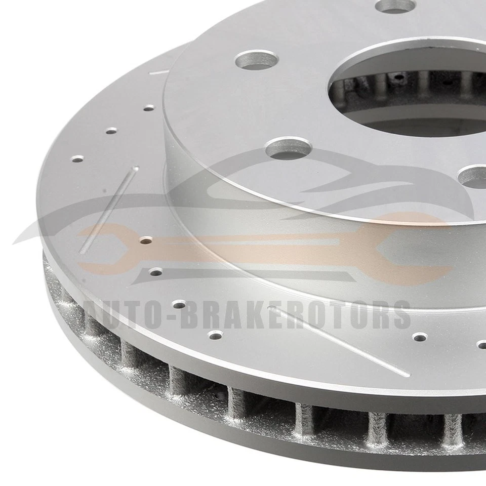 Front Rotors Drill Slot Fits 92-99 Chevrolet K1500 Suburban 1992-1994 GMC Jimmy - Image 4 of 4