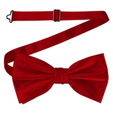 Classic Adjustable Pre-Tied Bow Tie for Men & Women Plain Dickie Bowtie Wedding