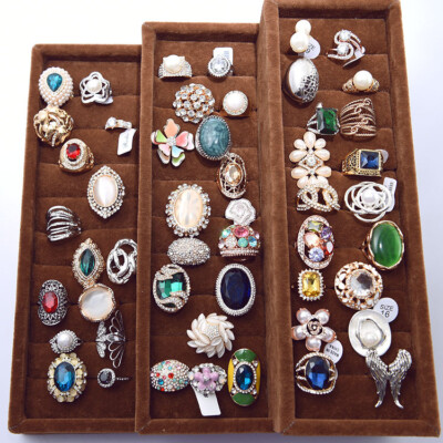  5-100pcs Wholesale Rings Mixed Rings Bulk Finger Gemstones Crystal Jewelry