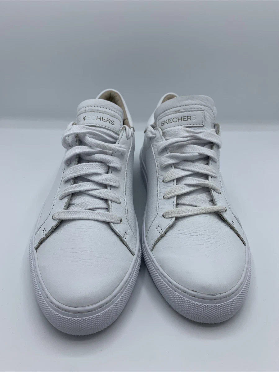 Skechers white leather cheap tennis shoes