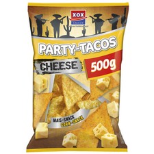 XOX Party Tacos Nacho Gusto Formaggio Mais Snack e Corn Snack 500g