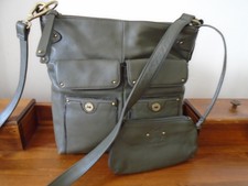 Stone Mountain Green Leather Shoulder Bag With Change Purse