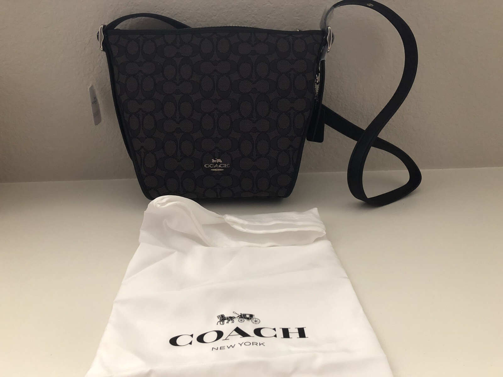 coach crossbody dufflette black