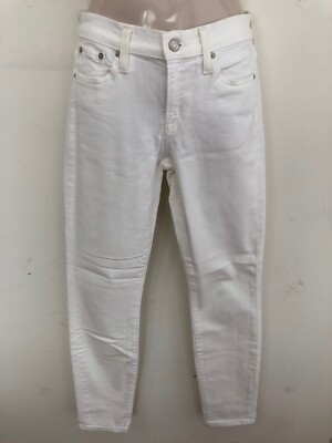 Toothpick Skinny Jeans Pants White Denim Size 24