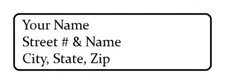 800 Personalized Return Address Labels. 1/2 inch by 1 3/4 inch.