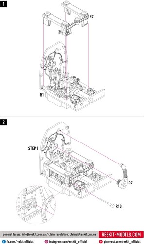 AH-1G Cobra gearbox with doors for ICM kit 1:35 RSU35-0052 for Plastic Model Kit - Picture 3 of 9