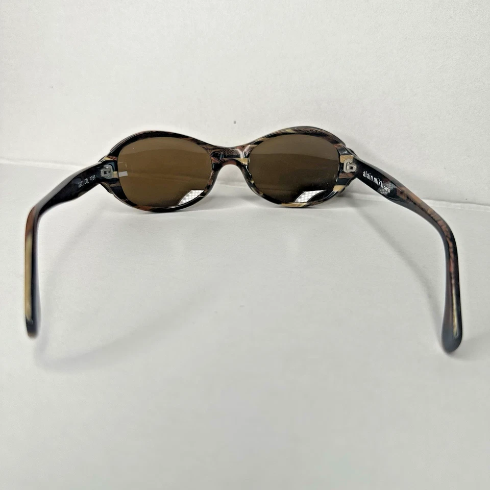 Vintage Alain Mikli Paris 3321 Col 2095 Women's Sunglasses Brown Tortoise Oval - Image 3 of 4