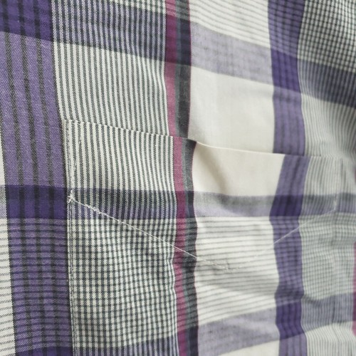 Enro Shirt Mens Medium Purple White Cotton Chatham Cloth Classic Button-Down - Picture 6 of 11