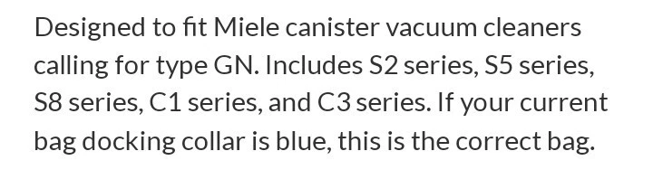 DVC Brand Vacuum Bag For Miele GN Allergen Performance 5 Bags + 2 Filters  - Image 4 of 4