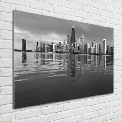 Acrylglas-Bild Wandbilder Druck 100x70 Deko Sehenswürdigkeiten Chicago
