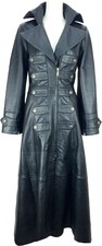 Unicorn Women's Full Length Genuine Leather Gothic Skirt Punk Jacket #m5