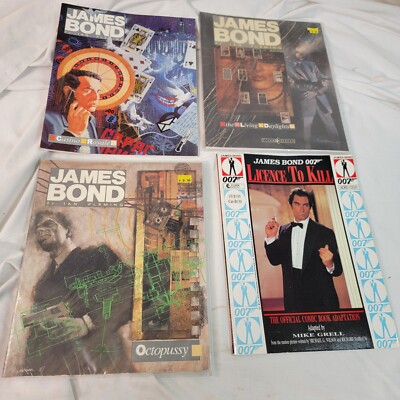 James Bond 007 Comic Lot Titan Books & Eclipse/Acme Octopussy, Casino Royale, et