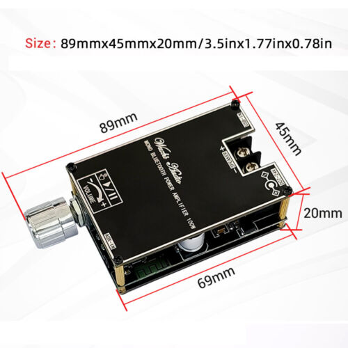 2X ZK-1001B Mono Bluetooth Audio Power Amplifier Module TWS DC7-24V TPA3116 100W - Picture 4 of 12