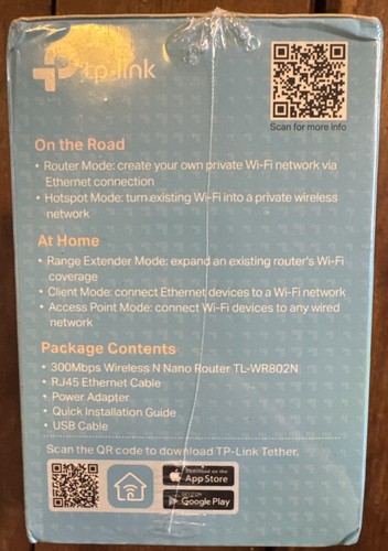 TP-Link Network TL-WR802N 300Mbps Wireless N Nano Router 2.4Ghz NEW Multi-Mode - Picture 3 of 6