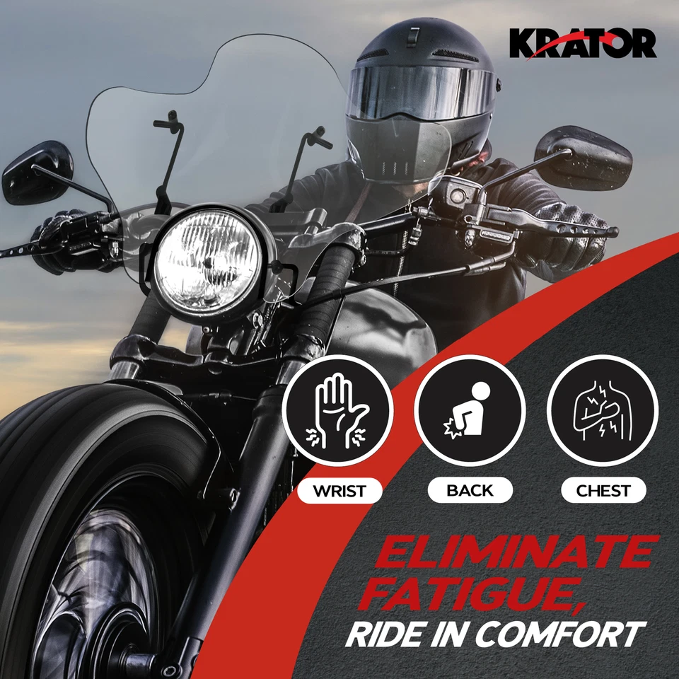 Carenado de parabrisas tintado transparente de 14" para Suzuki GS 550 L (1985-1986) Foto 4 de 4