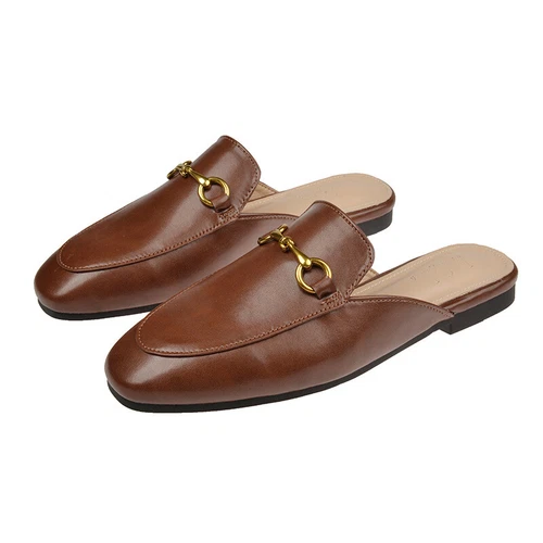 UK Womens Faux Leather Backless Loafer Slipper Mule Slide Shoes Slip On Size New - Picture 11 of 14