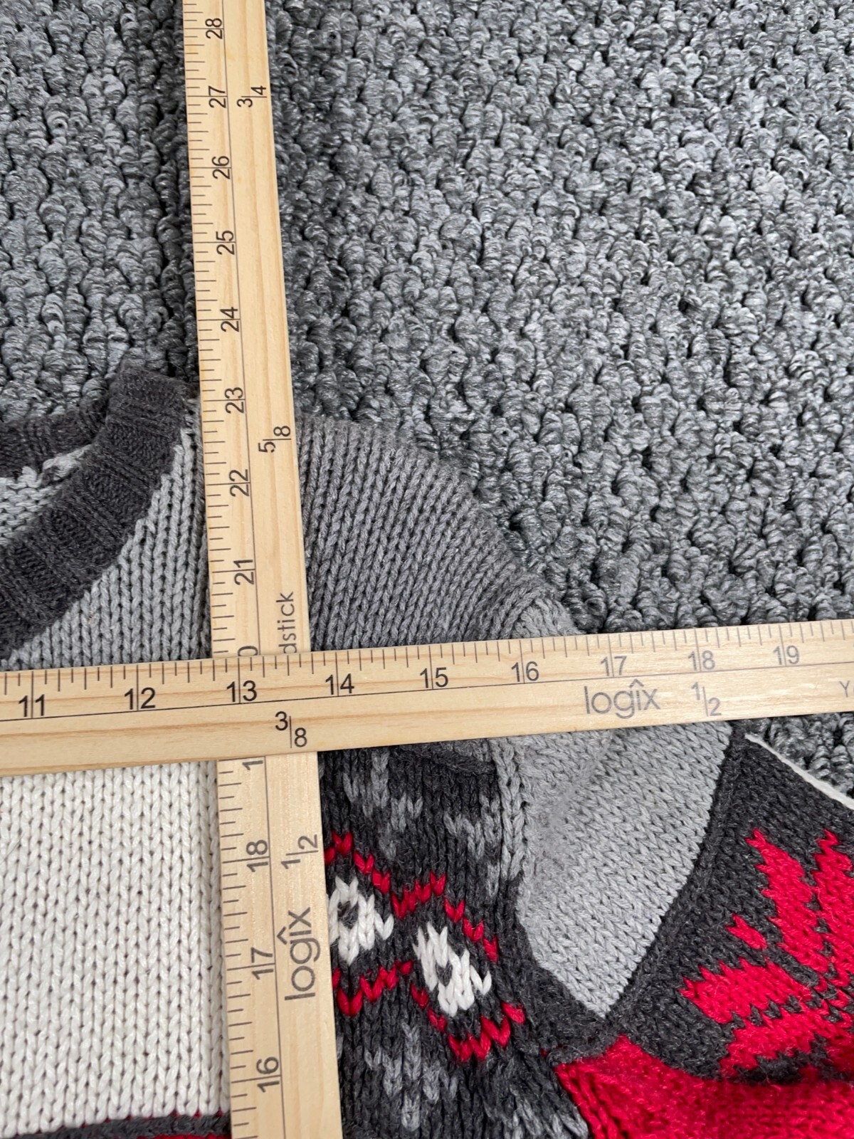 Patchwork Snowflake Pattern Cardigan Women's XL R… - image 8