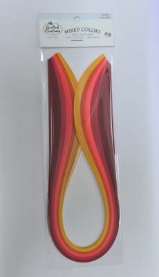 Quilled Creations, Paper Stripes, Warm Colors Quilling Paper 1/8'' (3mm)