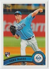 2011 Topps Baseball #268 Jake McGee RC - Tampa Bay Rays