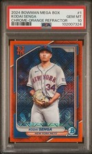 2024 Bowman Mega Box Chrome #1 Kodai Senga Chrome-Orange Refractor PSA 10