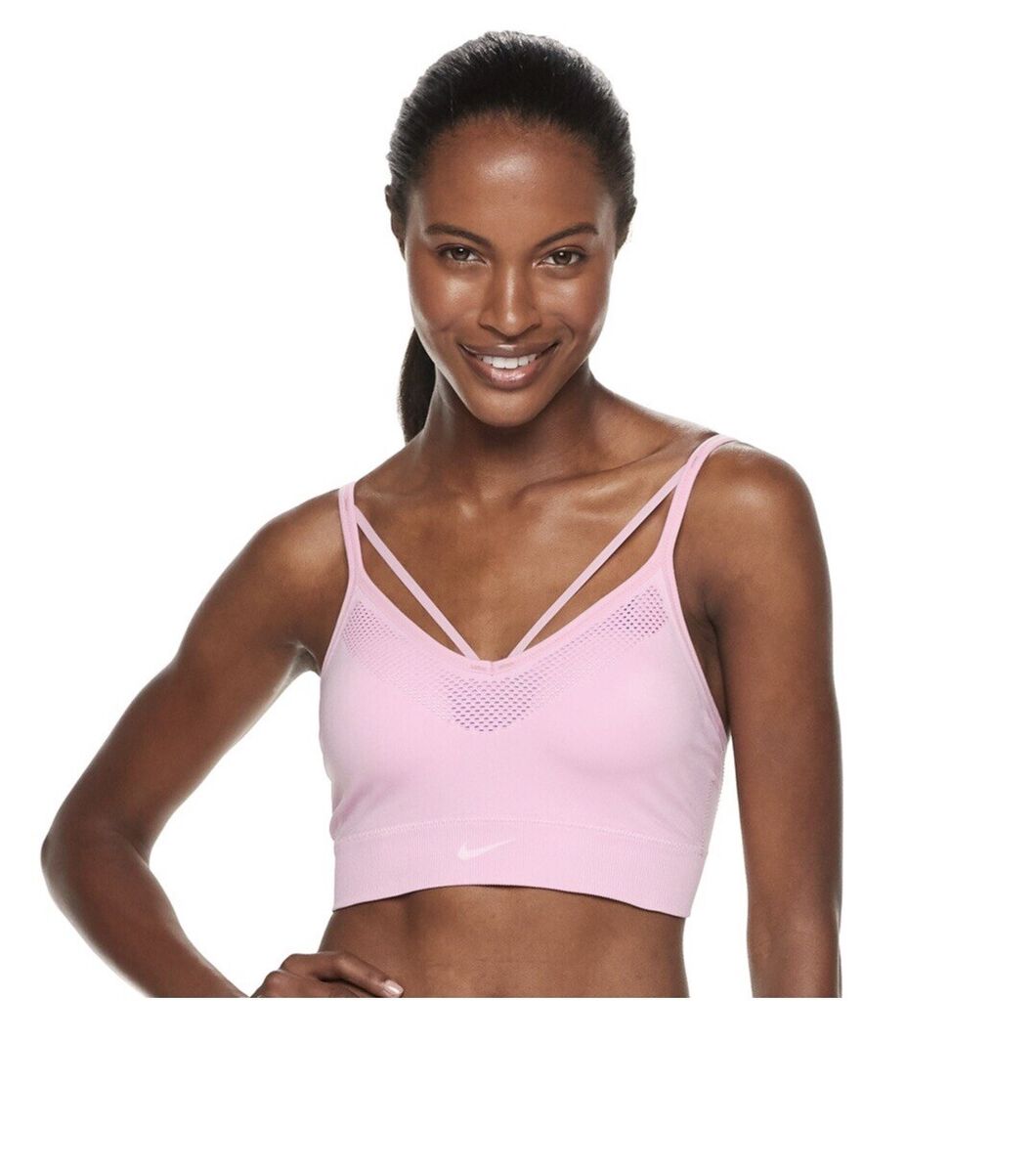 NWT$35 Nike Women's Seamless Light Impact Sports Bra AQ0123 Pink Purple XS  L XL
