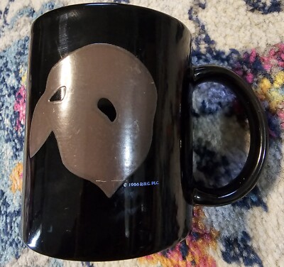 Phantom Of The Opera Heat Activated Color Change Mask Mug Black Cup 1986 Vintage