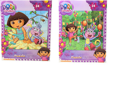 Set of 2 Dora The Explorer with Boots Puzzles. 24 pieces 9x10 inches when solved