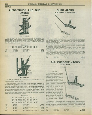 1939 PAPER AD 4 PG Blackhawk Floor Garage Curb Jack Store Display Rack Stand