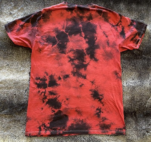 Mens Greenday M & O Gold T Shirt Tie Dye Red Black Size M Cotton Heart Fist - Picture 2 of 5