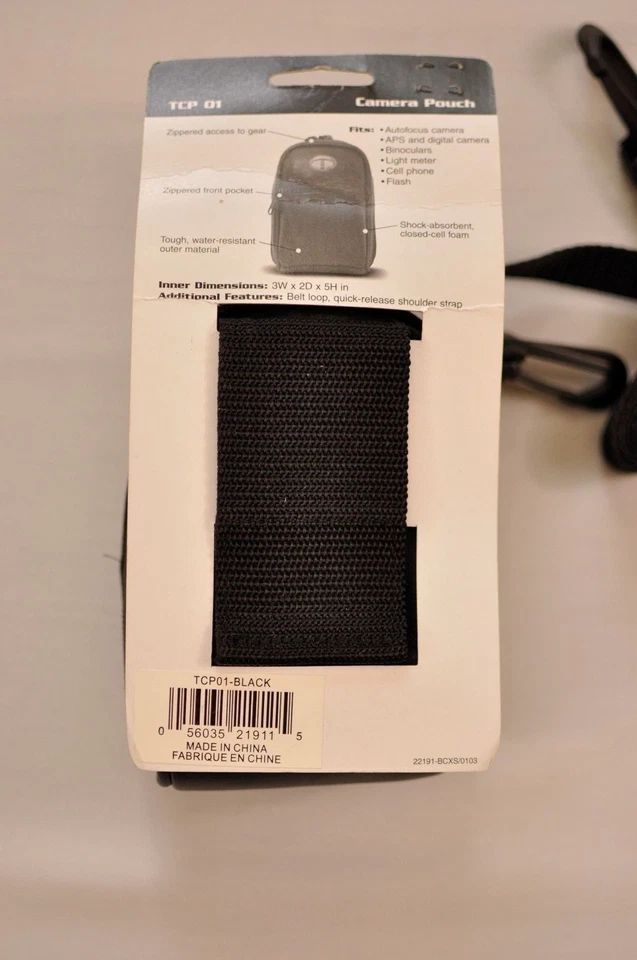 Trax camera pouch black zippers pockets belt loop quick release strap water resi - Image 4 of 4