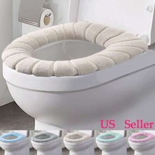 Bathroom Toilet Seat Pad Closestool Washable Soft Padded Warm Mat Cushion Cover