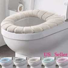 Bathroom Toilet Seat Pad Closestool Washable Soft Padded Warm Mat Cushion Cover