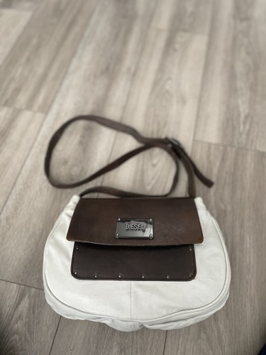 DIESEL body bag Ivory/Brown Crossbody