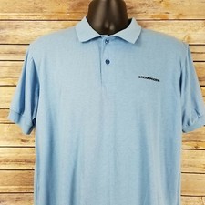 Vintage Ocean Pacific Mens L Blue Polo Shirt 70s Short Sleeve Made in USA