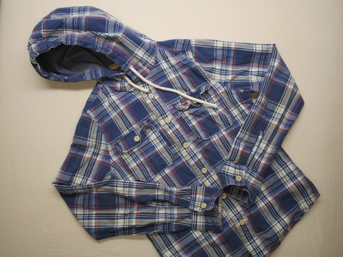 Hollister Camisa De Manga Larga Con Botones Y Capucha Ligera Cuadros Para  Hombre | eBay