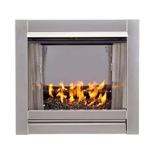 Duluth Forge DF450SS-G-RBLK Vent-Free Stainless Steel Outdoor Gas Fireplace I...