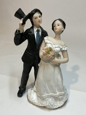 Vintage Bride And Groom Cake Topper