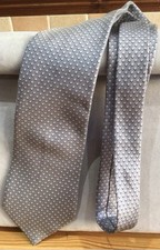 Angelo Bosani 100% Grey Silk Tie, Made In Italy, From Tie Rack Pre Loved