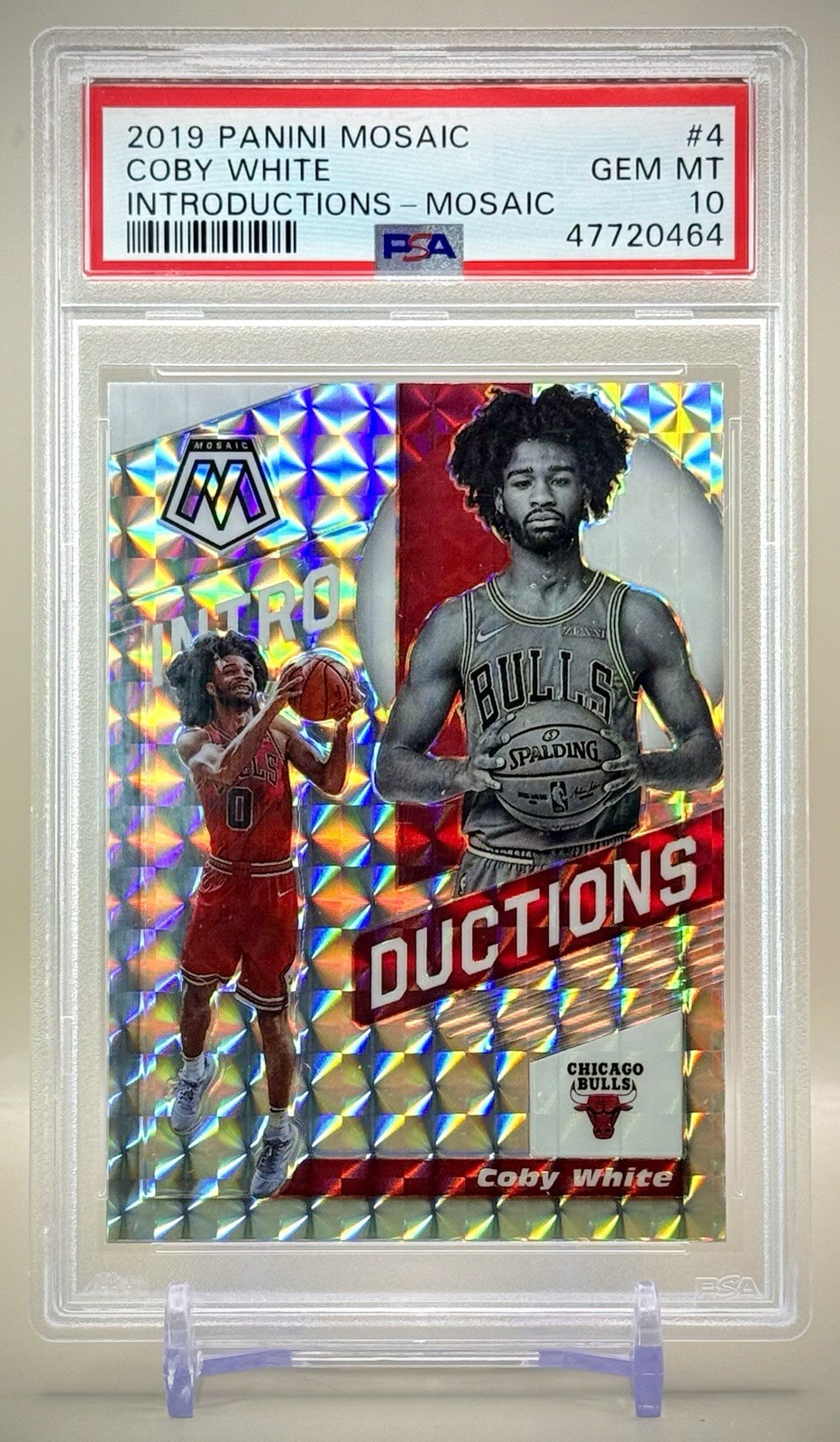 Coby White 2019-20 Panini Mosaic #4 Rookie Introductions MOSAIC RC - PSA 10
