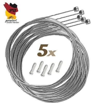 5x Bremszüge 2000 mm 1,6mm MTB Rennrad Bowdenzug Fahrrad Innenzug Bremsseil Zug